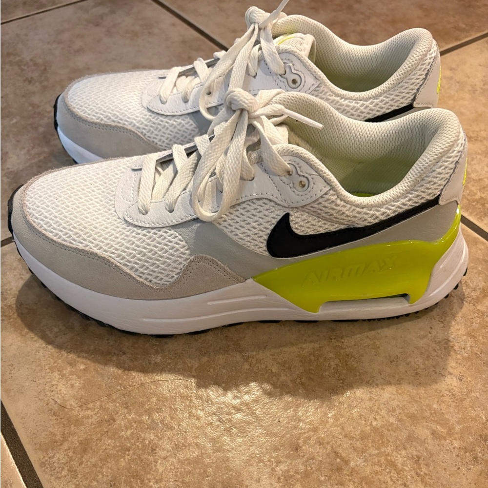 Nike Women's Air Max System Shoes Pure Platinum/ Volt Womens size 9
